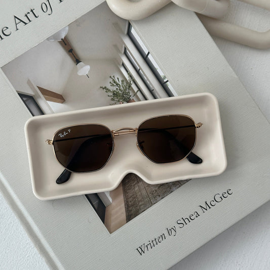 In The Shade - Cream Square Eyewear Tray