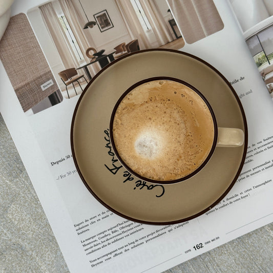 Bon Appétit - Beige Cup And Saucer