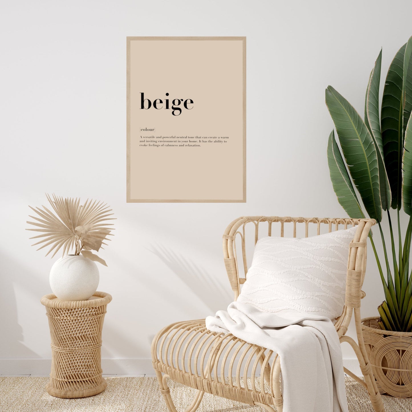 Beige Defintion Print