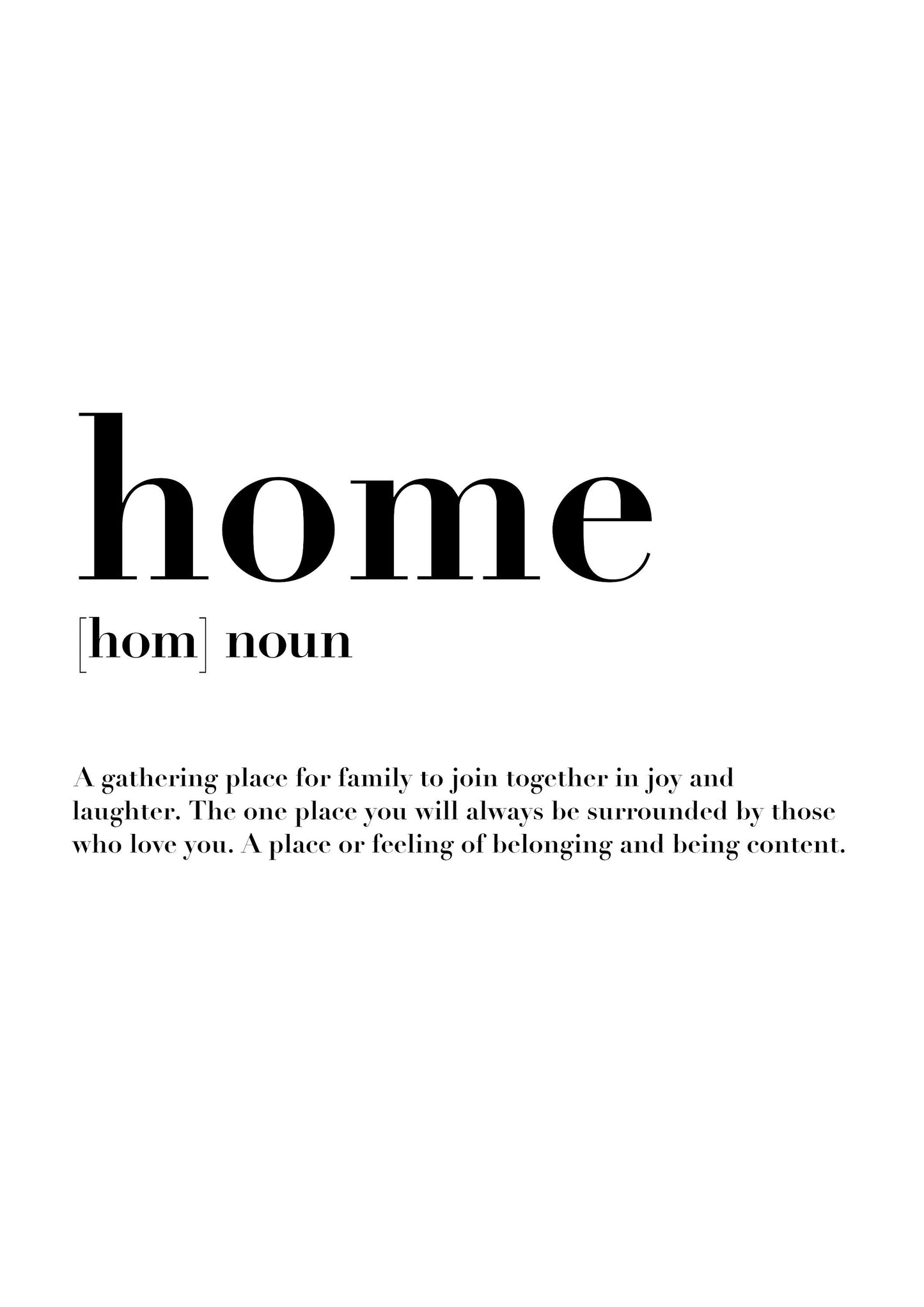 Home Definition Print