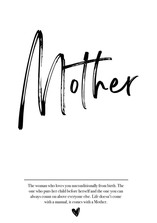 Mother Definition Print