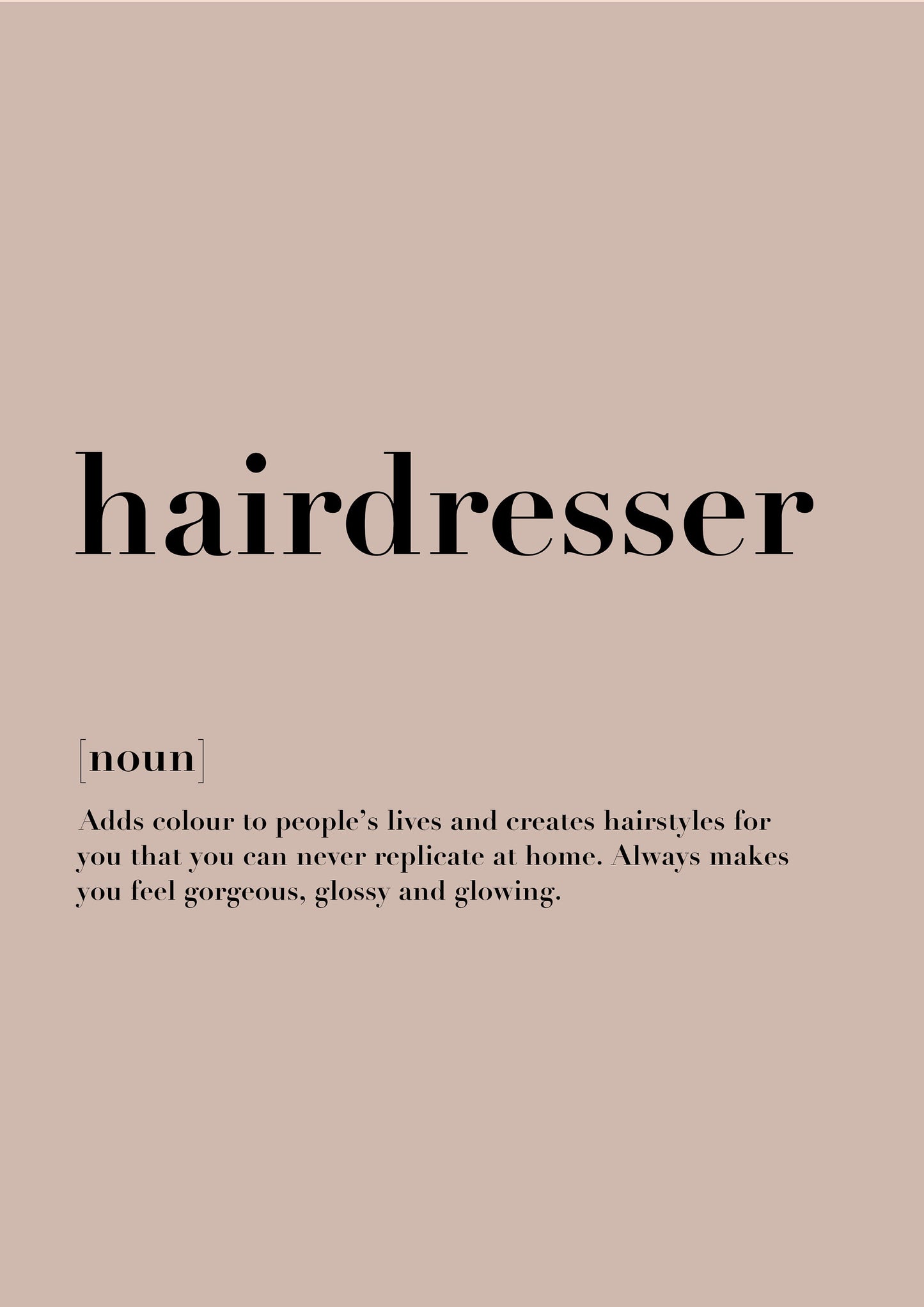Hairdresser Definition Print