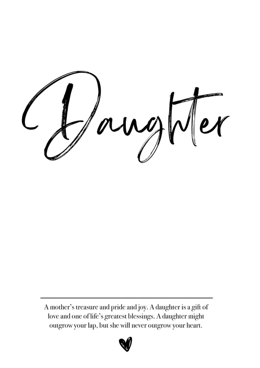 Daughter Quote Print