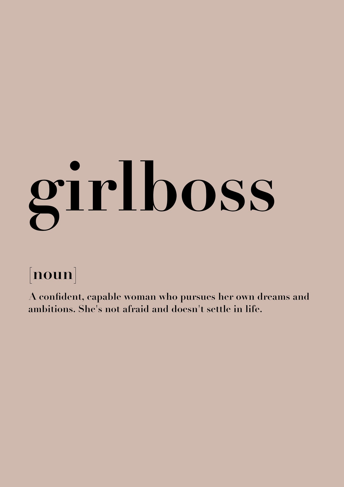 Girl Boss Definition Print