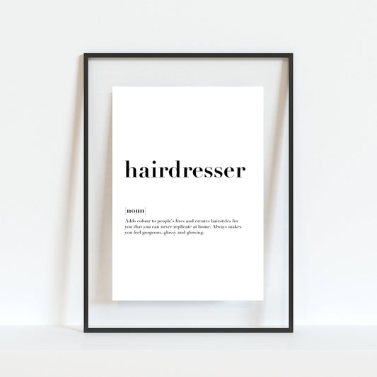 Hairdresser Definition Print