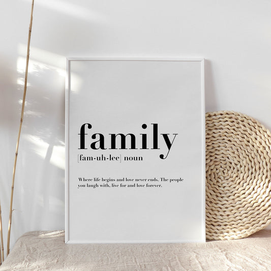 Family Definition Print
