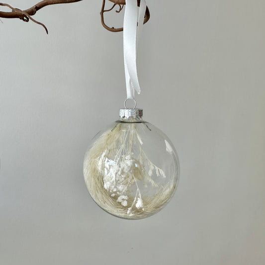 Dried Pampas Christmas Bauble