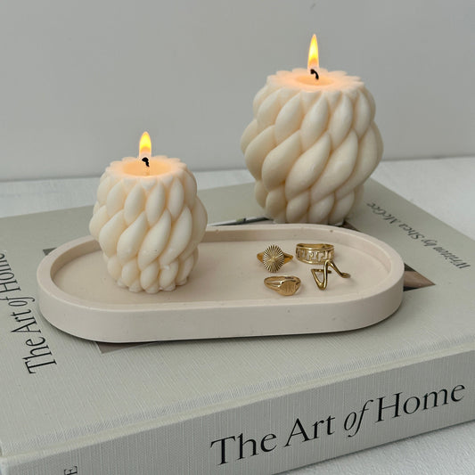 Sunset - Cream Oval Tray