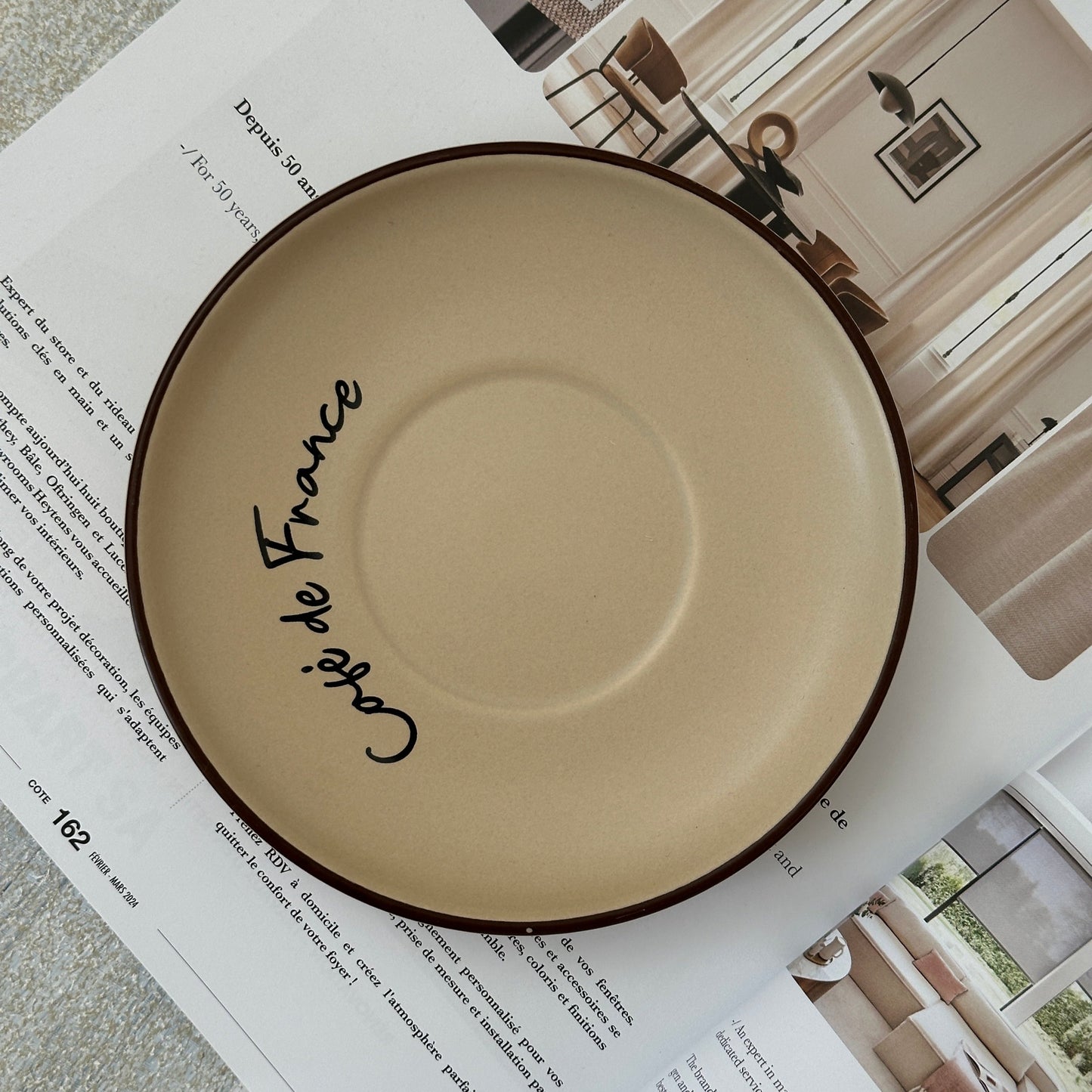 Bon Appétit - Beige Cup And Saucer