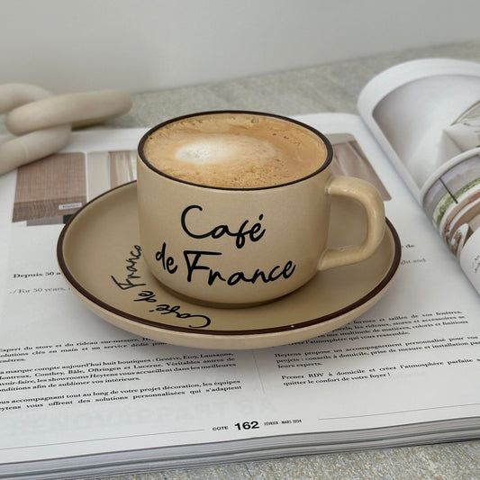 Bon Appétit - Beige Cup And Saucer