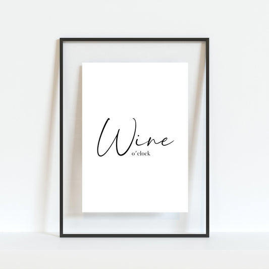 Wine O'Clock Print