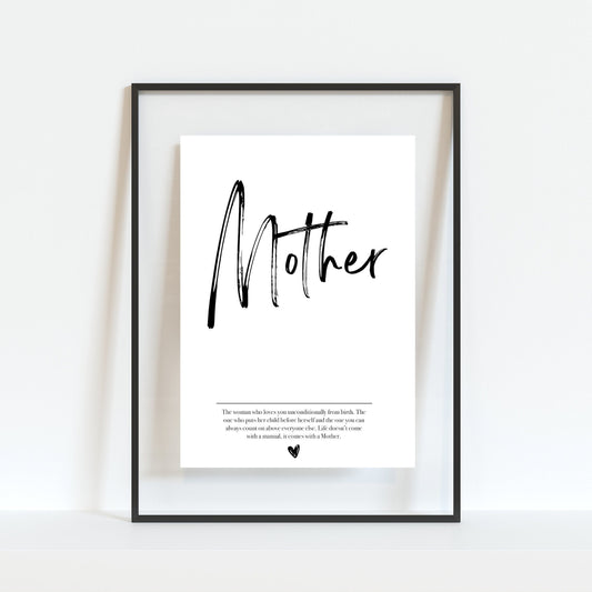 Mother Definition Print