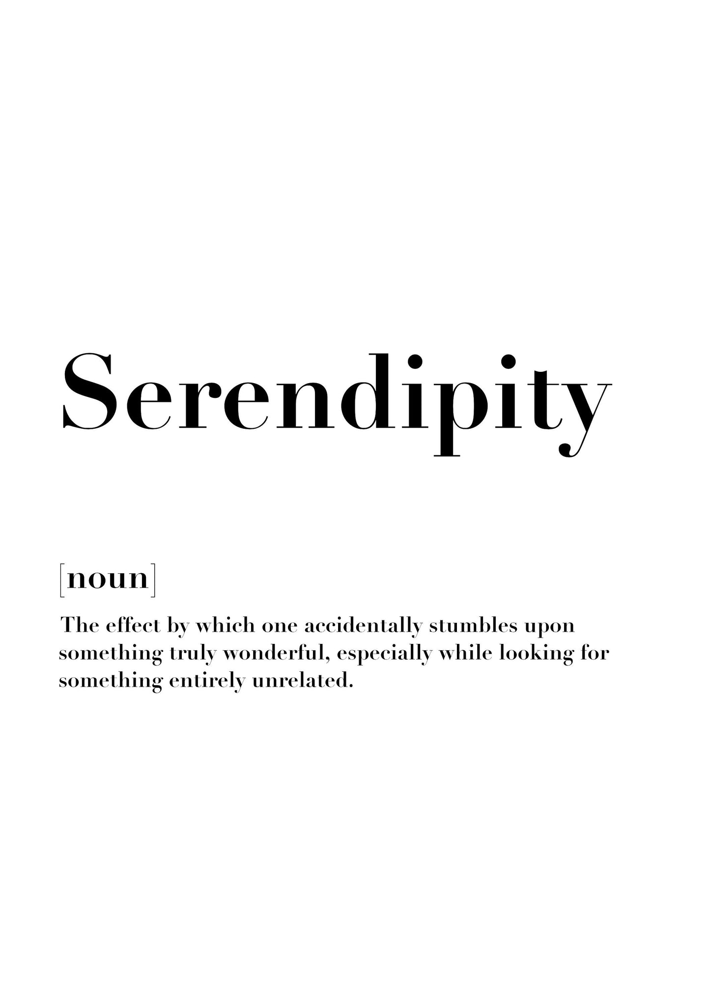 Serendipity Definition Print