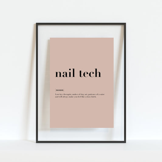 Nail Technician Definition Print