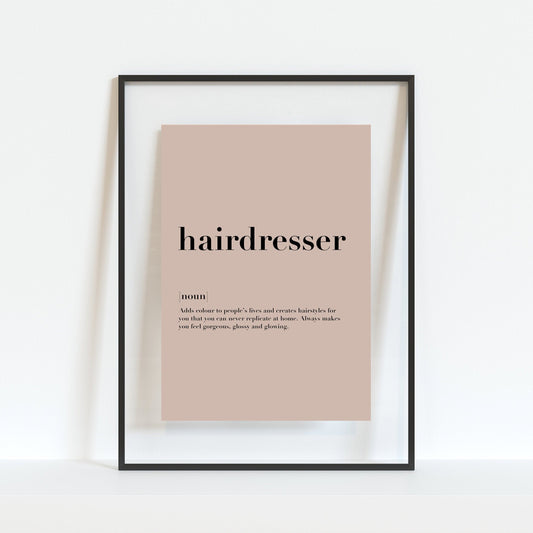 Hairdresser Definition Print