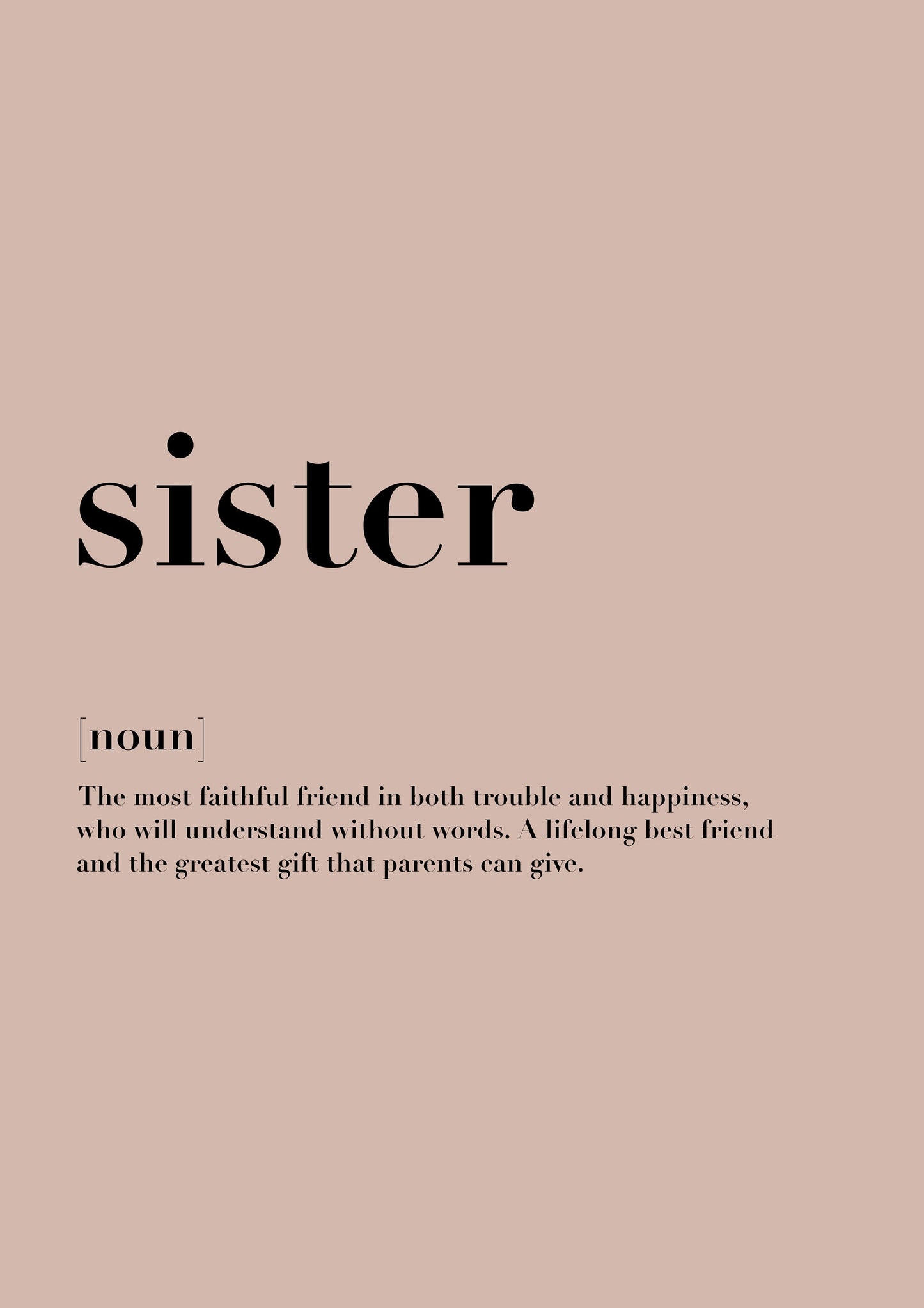 Sister Definition Print
