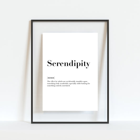 Serendipity Definition Print